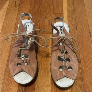 Skechers Tan Suede Women's Sandals